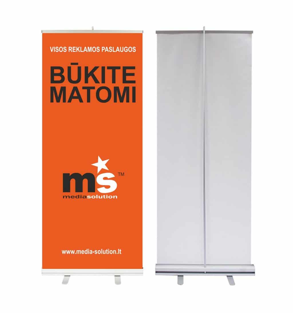 Mobilūs stendai Roll up | Media Solution | Visos Reklamos Paslaugos